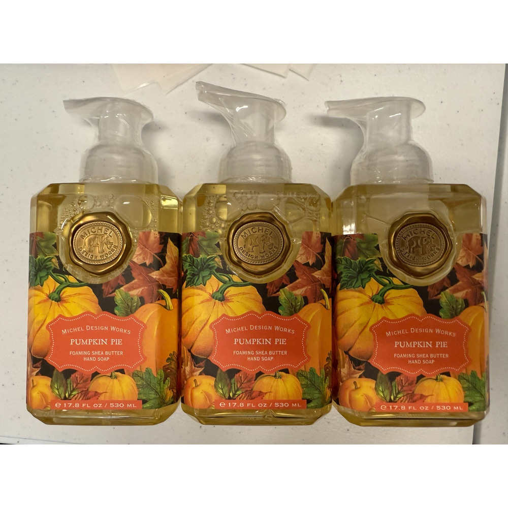 Michel Design Works Foaming Hand Soap 2 Pk Pumpkin Pie Scented 17.8 Fl Oz